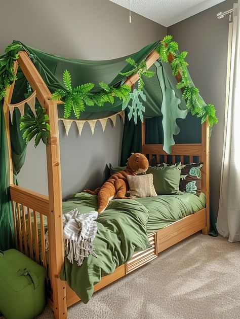 Check out 20 modern dinosaur bedroom ideas for boy toddlers that blend adventure and simplicity. Discover DIY wall murals, blue paint, and dinosaur bedding to create a cool, aesthetic space. With ideas for wall decor, stickers, and jungle theme rooms, these designs will inspire endless creativity and fun. Dinosaur Room Inspiration, Grey Boys Bedroom Ideas, Dinosaur Boy Room Ideas, Space Theme Bedroom Ideas, Dino Bedroom Ideas For Boys, Little Boy Dinosaur Room, Dino Room Ideas, Toddler Bedroom Boy Dinosaur, Dinosaur Bedroom Toddler