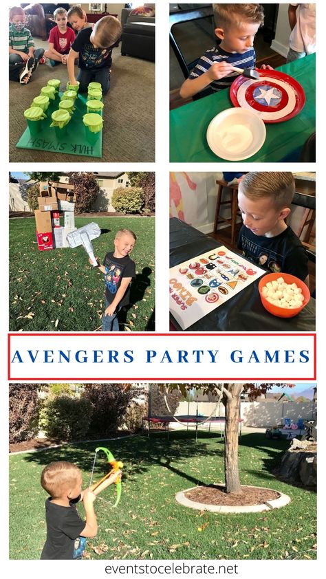 Marvel Avengers Birthday Decorations, Avengers Party Decorations, Avenger Party, Superhero Party Games, Avengers Birthday Party, 4de Verjaardag, Marvel Birthday, Marvel Birthday Party, Marvel Party