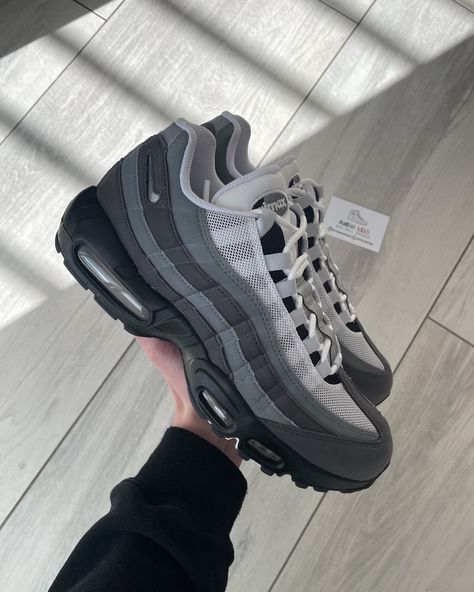 The Air Max 95 “Jewel” Now Available in All Sizes 6-11🦍 Trendy Shoes Nike, Nike Tn Shoes, Air Max 95 Grey, Shoes To Buy, Nike 95, Airmax 95, Nike Airmax 95, Pretty Shoes Sneakers, Kicks Shoes