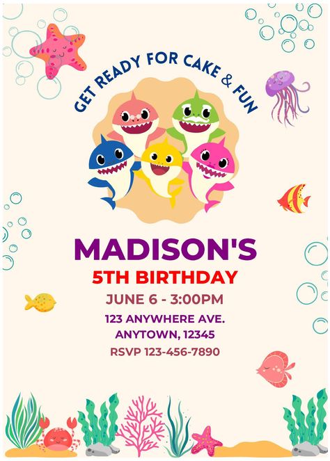 Baby Shark Invitations Template Free, Babyshark Bday Invitation Template, Baby Shark Birthday Invitation Free, Baby Shark Birthday Invitation Template, Baby Shark Template Free Printable, Baby Shark Invitations Template, Baby Shark Invitation, Shark Birthday Invitation, Shark Birthday Invitations