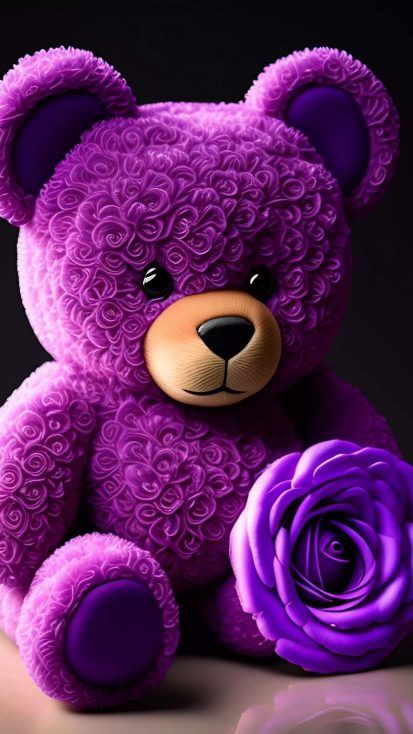 Cute Monsters iPhone Wallpaper HD - iPhone Wallpapers Purple Teddy Bear Wallpaper, Purple Teddy Bear, 90s Wallpaper Hip Hop, Iphone Wallpaper 4k, Teddy Bear Wallpaper, Whatsapp Wallpaper Cute, Teddy Bears Valentines, Blue Teddy Bear, Iphone Wallpaper Stills