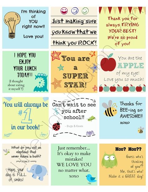 School Lunch Notes, Notes For Kids Lunches, Kids Lunch Box Notes, Printable Lunch Box Notes, Lunchbox Jokes, Kids Notes, Lunch Notes, Fun Lunch, Lunch Box Notes