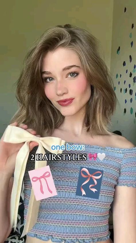 Hair Bow For Short Hair, Short Elegant Hair Styles, Half Up Hair Do Short Hair, Cute Hairstyles For Short Hair With Bow, Half Hairstyles For Short Hair, Short Hairstyle Accessories, Elegant Style For Short Hair, Bow Hairstyle Tutorial Short Hair, Tie Hairstyle Short Hair