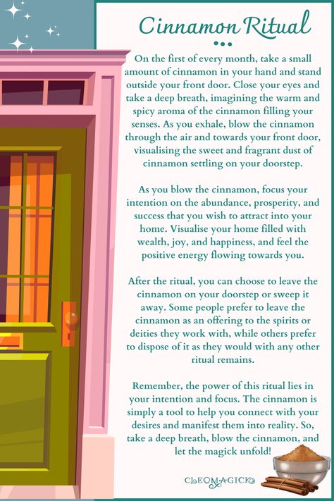 Yes, that's right - you can use cinnamon to cast spells, attract wealth, and even spice up your love life. So, get ready to sprinkle some cinnamon and add some magick to your day, as we to dive into the world of Cinnamon Magick… Cinnamon Magick Spells, 1st Of The Month Rituals Cinnamon, Cinnamon Broom Meaning, 1st Of The Month Cinnamon Spell, Cinnamon Spell First Of The Month, Cinnamon Ritual 1st Of The Month, Cinnamon Magick, Sunday Spells, Cinnamon Spell