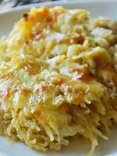 Spaghetti Squash Gratin, Spaghetti Squash Au Gratin, Squash Au Gratin, Squash Gratin, Healthy Squash Recipes, Spaghetti Squash Recipes Healthy, Spaghetti Squash Recipes Easy, Potato Side Dish, Au Gratin Recipes