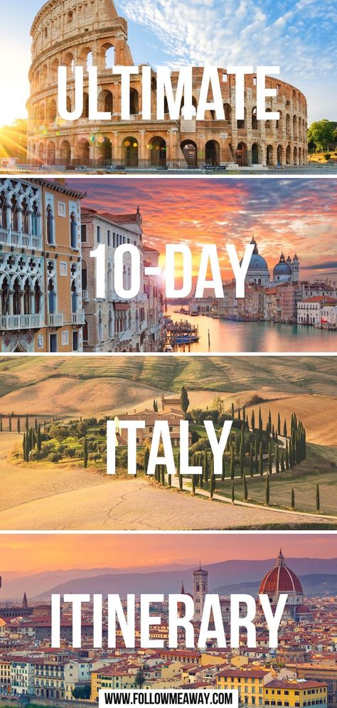 Ultimate 10-Day Italy Itinerary Italy Itinerary 10 Days, Hidden Italy, Italy Honeymoon Itinerary, Italian Tour, Italy Trip Itinerary, Honeymoon In Italy, Italy Vacation Itinerary, 10 Days In Italy, Italy Road