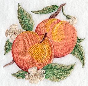 Machine Embroidery Designs at Embroidery Library! - Advanced Embroidery, Holiday Embroidery, Embroidery Online, Peach Fruit, Machine Embroidery Applique, Summer Kitchen, 자수 디자인, Free Machine Embroidery Designs, Embroidery Library