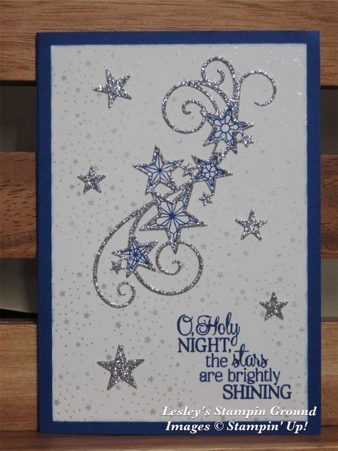 Lesley's Stampin Ground : So Many Stars Stampin Up Weihnachten, Small Stars, Star Cards, Homemade Christmas Cards, Stampin Up Christmas Cards, Christmas Card Crafts, Whisper White, Diy Christmas Cards, Christmas Cards To Make