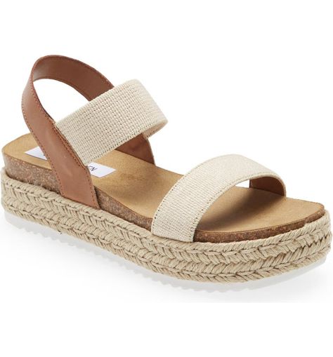 Steve Madden Jaklyn Espadrille Platform Sandal | Nordstrom Tan Platform Sandals, Steve Madden Platform Sandals, Espadrilles Style, Sandal Platform, Women's Espadrilles, Espadrilles Platform, Flatform Sandals, Platform Espadrilles, Cute Sandals