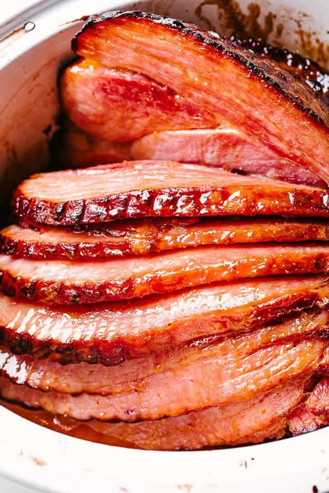 Honey Mustard Ham Glaze, Honey Mustard Glazed Ham, Mustard Ham Glaze, Mustard Glazed Ham, Slow Cooker Gammon, Slow Cooked Ham, Kabasa Recipes, Honey Roast Ham, Slow Cooker Ham Recipes