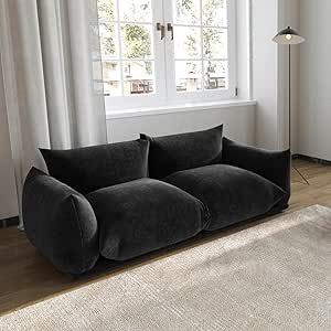 Black Loveseat With White Pillows, Comfy Sofa Living Rooms Target, Family Room Movie Theme With Black Couch With White Pillows, Black Comfy Sofa, Dark Hardwood Floors Living Room Sofa, Loveseats For Small Spaces Under $200, Sectionals For Small Spaces Overstock, Small Space Sectional Sofa Overstock, Black Sofa Scandinavian Living Rooms