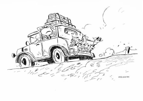 Yon hui Tumbler Drawings, Book Illustration Layout, Story Artist, Monster Truck Coloring Pages, Tumblr Drawings, Cartoon Character Design, Environment Concept Art, Comic Illustration, 영감을 주는 캐릭터