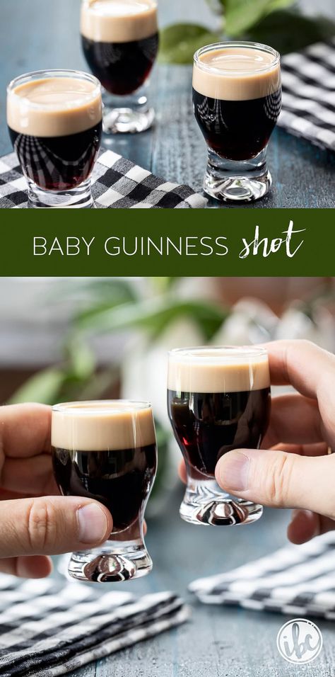 How to Make a Baby Guinness Shot #shot #shooter #babyguinness #baileys #kahlua #drink #minibeer #shotrecipe Mini Beer Shots, Bailey Shots, Baby Guinness, Beer Shots, Beer Shot, Unique Cocktail Recipes, Fall Cocktails Recipes, Guinness Beer, Irish Cream Liqueur