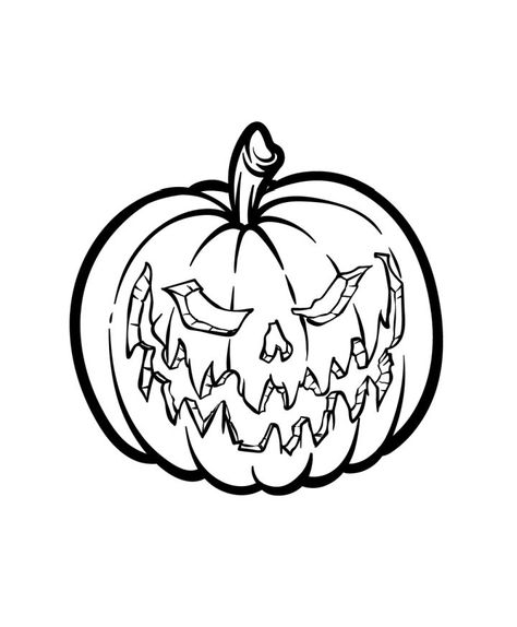 Scary Halloween Coloring Pages, Haunted House Drawing, Pumpkin Sketch, Lantern Drawing, Pumpkin Outline, Lantern Tattoo, Pumpkin Tattoo, Scary Drawings, Evil Pumpkin