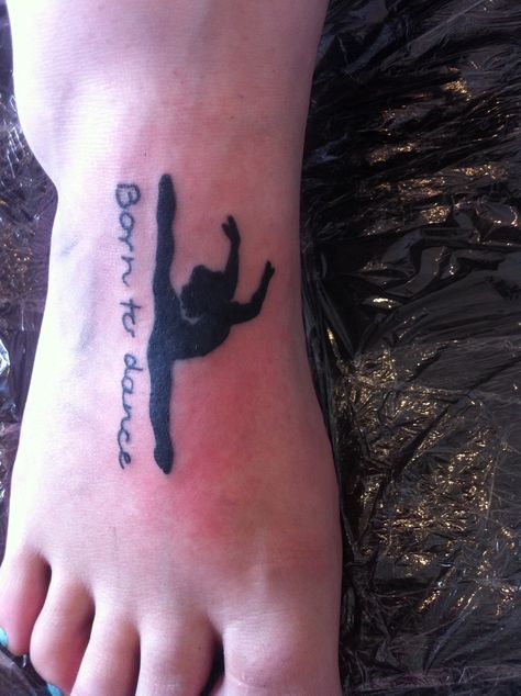 Born to dance tattoo on foot :) Dance Tattoos, Dancing Tattoo, Rain Tattoo, Salsa Dancing Outfit, Dance Tattoo, Daughter Tattoo, Pole Dance Moves, Belly Dance Outfit, Mother Daughter Tattoos