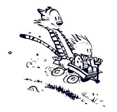 Calvin and Hobbes - Bill Watterson. Calvin And Hobbes Tattoo, Calvin Und Hobbes, Calvin And Hobbes Quotes, Calvin Y Hobbes, Calvin And Hobbes Comics, Calvin Hobbes, Bd Comics, Cartoon Tattoos, Calvin And Hobbes