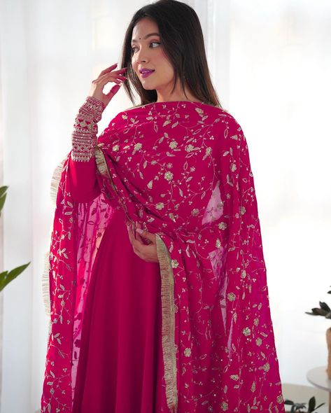 Comment “Link” To Get Details In DM 🩷 Rani Pink Pure Soft Fox Georgette Anarkali Suit Set With Huge Flair, Dupatta & Pant Search “KB 241” On Our Website To Shop 👗 Hurry, Book Fast To Make This Festival Season Unforgettable ✨ Shop Now From www.BahuPalace.com Link In Bio DM/WhatsApp Us At +91 9409911700 💖 Take Screenshot & Send Us To WhatsApp For More Details! Which One You Want To Buy/Inquiry? 🙈 100% Quality Assured Premium Product With Pocket Friendly Price | Free Express Shipping | Cash... Georgette Anarkali, Rani Pink, Anarkali Suit, Suit Set, Anarkali, Fox, Red, Pink