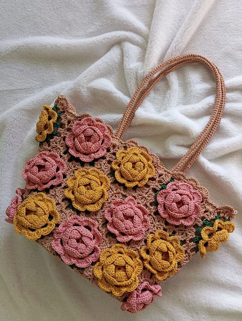 Crochet boho bag