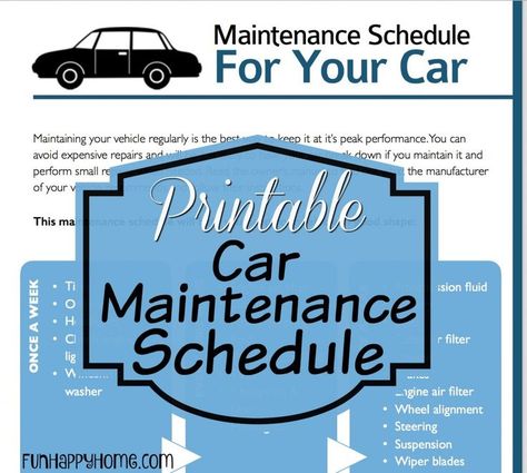 Printable Car Maintenance Schedule Car Maintenance Schedule Printable Free, Basic Car Maintenance, Car Maintenance Schedule, Home Maintenance Schedule, Organized Garage, Free Calendars, Adulting 101, Car Detail, Auto Maintenance