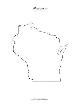 A blank map of the state of Wisconsin, oriented vertically and ideal for classroom or business use. Free to download and print Wisconsin Outline Tattoo, Wisconsin Outline, Wine Walk, Map Tattoos, Wisconsin State, State Map, Map Design, Wisconsin, Notebook