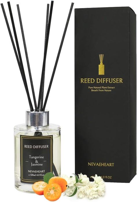 PRICES MAY VARY. IMPRESSION OF SCENT - Main Scent: Cedar & Patchouli– the perfect & relaxing aromatherapy scent! This fragrance will fill your home with a long-lasting scent. Great scent for the bedroom, kitchen, dining area, or bathroom. FLOWER AROMA REED DIFFUSER - Opening the exquisite aromatherapy reed diffuser box, you can get: black thick volatile rods (6 pcs), natural essential oil (6.1 ounces), a dreamy and luxurious gradient glass decorative bottle (one pack) LONG-LASTING FRAGRANCE - Ni Diffuser Decor Ideas, Oil Reed Diffuser, Luxury Diffuser, Home Diffuser, Essential Oil Reed Diffuser, Forest Essentials, Reed Diffuser Sticks, Bottle Design Packaging, Office Decor Home