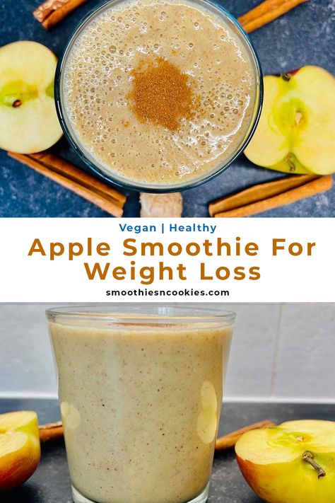 Apple Smoothie For Weight Loss Apple Shake Recipe Healthy, Banana Apple Smoothie Recipes, Smoothie Recipes With Apples, Apple Smoothie Recipes Healthy, Smoothie Recipes Apple, Apple Shake Recipe, Apple Cinnamon Smoothie Recipe, Apple Protein Shake, Smoothie With Apple