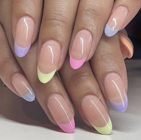 French Tip Gel Nails, Easter Nail, French Tip Acrylic Nails, Her Nails, Cute Gel Nails, Tapeta Pro Iphone, Nagel Inspo, Easter Nails, Short Acrylic Nails Designs