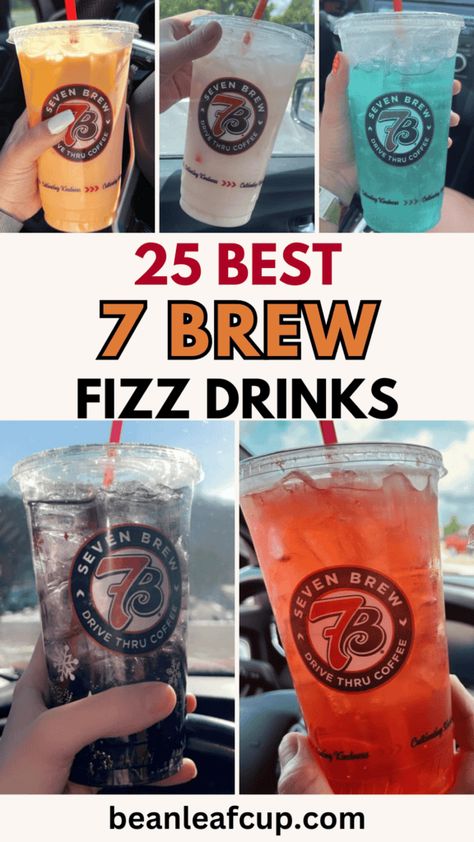 Get ready to sip on some sparkle! These 25 best 7 Brew Fizz drinks are bursting with refreshing flavors and bubbly goodness. Perfect for adding a little fizz to your day. Save this post so you can try them all! Zip Fizz Drink Recipes, Best 7 Brew Drinks, 7 Brew Fizz Drinks, 7brew Energy Drinks, 7 Brew Energy Drinks, 7 Brew Drinks Orders, 7brew Drinks, Watermelon Syrup, Fizz Drinks