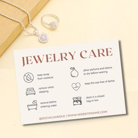 Jewelry Business Card, Jewelry Care Card, Jewelry Packaging Design, Red Garnet Earrings, Small Business Packaging Ideas, Card Templates Printable, Thank You Card Design, Bezel Earrings, Earrings Classic