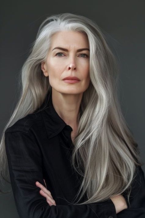 Best Long Haircuts, Women With Long Hair, Long Sleek Hair, Long Shag Hairstyles, Women Haircuts Long, Stylish Ponytail, Hairstyles For Older Women, Romantic Curls, Long Gray Hair