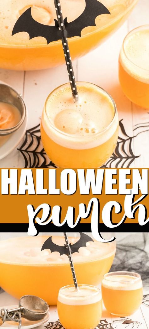 Orange Sherbet Punch, Halloween Punch For Kids, Quick Party Desserts, Halloween Party Punch, Sherbet Punch Recipes, Halloween Punch Recipes, Hot Fudge Cake, Sherbet Punch, Orange Punch