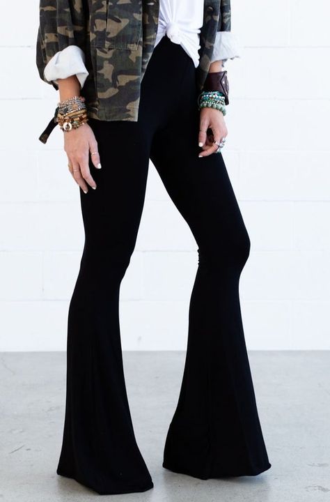 Hippie Chic Fashion, Modern Hippie, Fashionably Late, Flare Pant, Black Flare, High Rise Pants, Bird Nest, Bell Bottom, Clothes Horse