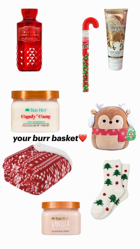 Drink Basket, Brr Basket, Winter Candy Apple, Christmas Gift Baskets, Candy Apples, Basket Ideas, Energy Drinks, Sugar Scrub, Body Cream