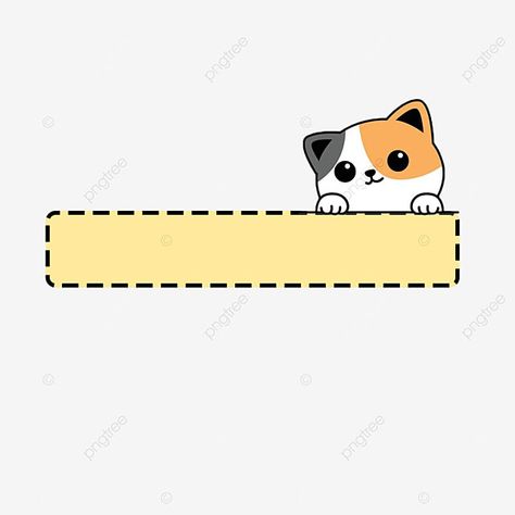 Cat Border Design, Cartoon Border Design, Bday Edits, Cat Border, Bday Template, Heading Design, Boarders Designs For Projects, Cats Png, Border Illustration