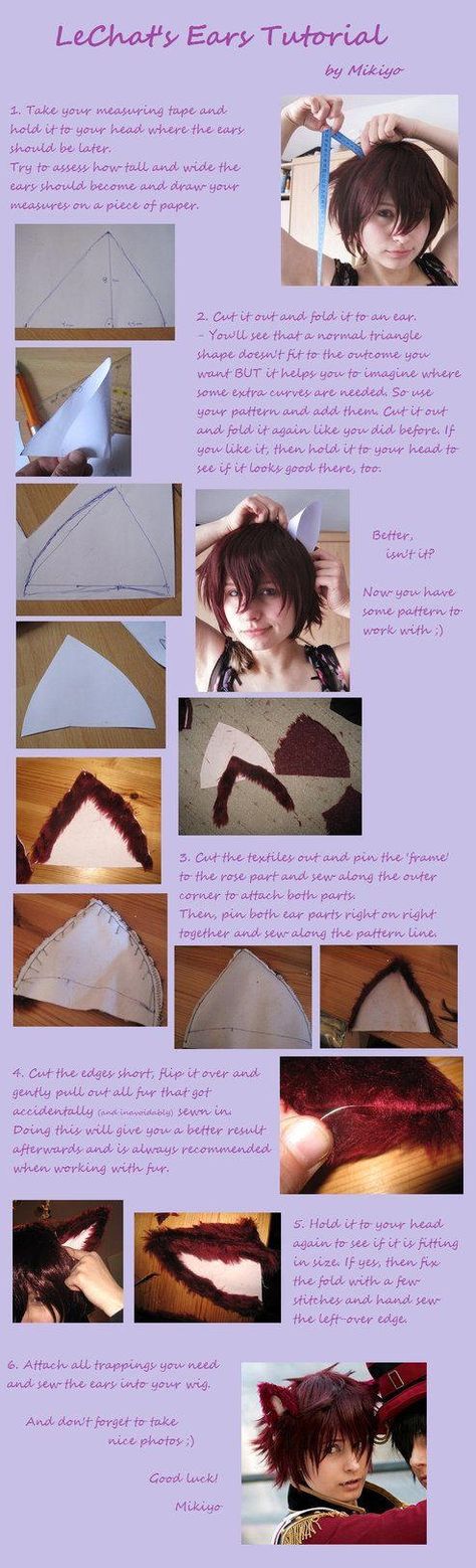 Wolf Ears, Costume Tutorial, Diy Kostüm, Cosplay Tutorial, Cosplay Diy, Cosplay Tips, Cat Costumes, Cosplay Props, Cosplay Makeup