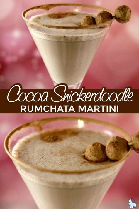 Snickerdoodle Martini, Rumchata Martini, Rumchata Cocktails, Rumchata Drinks, Rumchata Recipes, Rum Chata, Christmas Drinks Alcohol Recipes, Xmas Drinks, Cocktail Martini