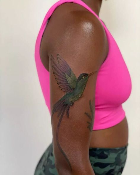 Green Tattoo Ink On Dark Skin, Green Tattoo On Dark Skin, Black People Tattoos, Yellow Tattoo, Dark Skin Tattoo, Purple Tattoos, 16 Tattoo, Green Tattoos, 18th Bday