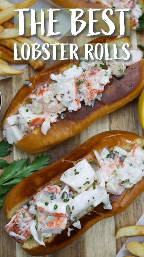 The Best Lobster Roll Lobster Roll Recipe Best, Normal Bun, Lobster Roll Recipe, Perfect Sandwich, Best Lobster Roll, Fruit Pastries, Split Top, Pastry Pie, Vegetarian Salads