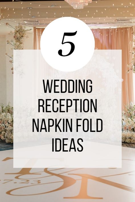 Small details like the napkin fold at your wedding reception can make a big design statement! Here are 5 different napkin fold ideas that you can use to create a cohesive wedding day design. Follow Orlando Wedding Planner At Last Wedding + Event Design for more wedding day inspiration! Wedding Reception Napkin Ideas, Simple Wedding Napkin Folds, Napkin Folds For Wedding, Wedding Reception Place Setting Ideas, Folding Wedding Napkins, Wedding Napkin Folds Ideas, Wedding Napkins Folding, How To Fold Napkins For Wedding, Napkin Ideas For Wedding