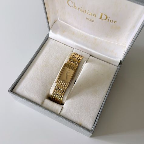 Vintage Dior Gold Watch will be available today at 5pm pacific time!! Dior Watch Women, Dior Watch, Unique Watches, Dior Gold, Watches Luxury, Womens Watches Luxury, Classy Jewelry, Watches Unique, Old Money