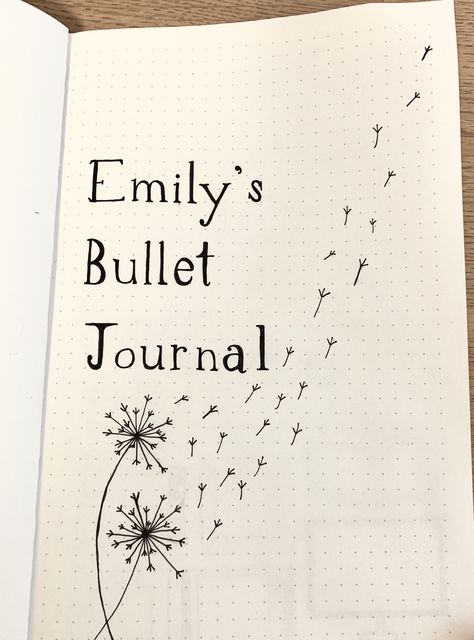 Finally starting my bullet journal first page with a dandelion cover theme Journal Introduction, Future Log Bullet Journal, Journal First Page, Bullet Journal First Page, Bullet Journal Goals Page, Introduction Page, Bullet Journal Page, Bullet Journal 2020, Bullet Journal 2019