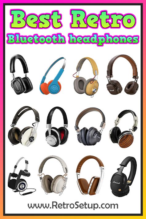 What are the best retro Bluetooth headphones? The best retro Bluetooth headphones to buy in 2019 are in our opinion, probably the Sennheiser Momentum 2.0 headphones. The sound quality, build quality and bang for your buck was taken into consideration in this article. Depending on your budget you should definitely take a look at our Top10 list, of retro Bluetooth headphones 2019. #retroheadphones #bluetoothheadphones Retro Headphones Outfit, Retro Headphones Aesthetic, Headphones To Buy, Retro Headphones, Vintage Headphones, Headphone Outfit, Retro Headphone, Aesthetic Headphones, Best Bluetooth Headphones