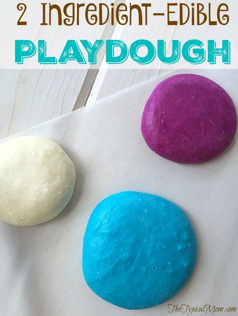 EASY to make 2 ingredient - edible playdough that kids love! Great activity to do at parties and to keep them busy at home. Edible Playdough Recipe, Edible Play Dough, Edible Play Dough Recipe, Edible Playdough, Meals Kids Love, Edible Slime, Edible Crafts, Playdough Recipe, Simple Crafts