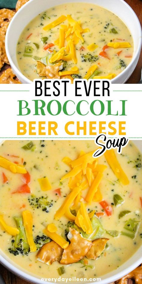 Broccoli Cheddar Beer Soup, Beer Cheese Vegetable Soup, Broccoli Beer Cheese Soup Recipe, Beer Cheese And Broccoli Soup, Beer Cheese Broccoli Cheddar Soup, Gluten Free Soups And Stews, Broccoli Beer Cheese Soup, Broccoli Soup Crockpot, Beer Cheese Soup Crockpot