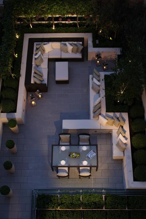 GREAT OUTDOOR ENTERTAINMENT SPACES — LW Industrial Garden, Rooftop Terrace Design, Modern Backyard Landscaping, Modern Garden Design, Modern Backyard, Have Inspiration, Outdoor Gardens Design, Backyard Garden Design, Rooftop Garden