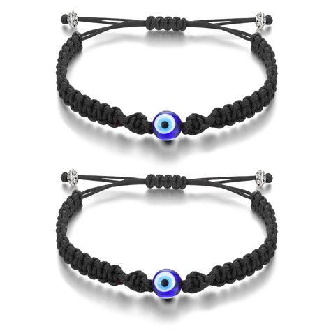 PRICES MAY VARY. EVIL EYE BRACELET FOR MEN- Symbol for luck, fortune, protection and prosperity, this ojo Turco bracelet are thought to ward off misfortune, wear this bracelet can bring good luck when entering a potentially negative environment ADJUSTABLE - No worry about size, the length can be adjusted between 7" to 10.5", allow wearers to create the perfect fit for Women & Men UNIQUE DURABLE BRACELETS - these black bracelets for men is made by hand with good braided cord, the color won't fade Adjustable Amulet Bracelets As Gift, Adjustable Amulet Bracelet As Gift, Adjustable Amulet Bracelet Gift, Casual Evil Eye Friendship Bracelets As Gift, Casual Evil Eye Friendship Bracelets For Gifts, Spiritual Evil Eye Bracelet With Adjustable Length, Black Evil Eye Bracelet With Sliding Knot As Gift, Black Spiritual Friendship Bracelets With Evil Eye, Spiritual Black Friendship Bracelets With Evil Eye