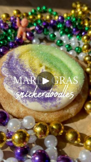 25K views · 122 reactions | Mardi Gras Cookies! #easyrecipeideas #snickerdoodles #kingcake #louisiana #yummy #nola #mardigras | Britney Mardi Gras Cookies, Sweet Pizza, S Cookies, Mardi Gras Food, King Cake, January 10, Snickerdoodles, Cupcake Muffins, Cookie Bars