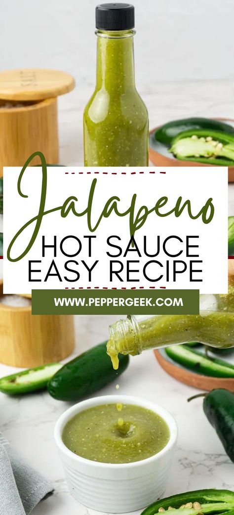 Homemade Hot Sauce With Jalapenos, Homemade Jalapeño Hot Sauce, Jalapeno Pepper Sauce Recipes, Quick Hot Sauce Recipe, Jalapeno Pepper Sauce, Jalapeno Sauce Recipes, Whole Jalapeno Recipes, Jalapeño Pepper Hot Sauce, Mixed Pepper Hot Sauce