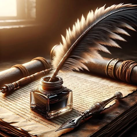 🌟Medieval Scribe's Quill and Inkwell 🌟 Where ink meets imagination and quills tell tales of old. 📌 Art by @eye.candy.ai - Follow for more amazing content! 🔥 #ScribesQuill #InkwellMagic #FeatheredTextures #ManuscriptTales #WritingInstruments #aiart #digitalart #aiartists #aigeneratedart #conceptart #abstractart #modernart #aiartwork #aiartcommunity #artificialintelligenceart #aiartrevolution #aiartlovers #nft #digitalartwork #ai #visualart #aiportraits #aiartist #ai_art_community #aidesig Book And Quill Aesthetic, Quills And Ink, Medieval Scribe Aesthetic, Inkwell Aesthetic, Quill And Ink Aesthetic, Ink And Quill Aesthetic, Fantasy Scribe, Scribe Aesthetic, Scroll And Quill