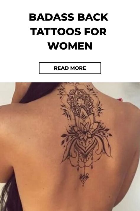 As one of the best body parts to get ink, the back works well with cool tattoo designs that require space to… Badass Female Tattoos, Womans Back Tattoos, Badass Back Tattoos, Middle Back Tattoo, Middle Of Back Tattoo, Side Back Tattoos, Most Painful Tattoo, Phoenix Back Tattoo, Cool Tattoo Designs